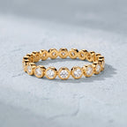 Bezel Lab-Grown Diamond Eternity Band – 2.2mm in solid gold, view 3