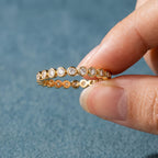 Bezel Lab-Grown Diamond Eternity Band – 2.2mm in solid gold, view 10
