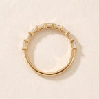 Baguette Lab-Grown Diamond Half Eternity Ring – 1.45mm in solid gold, view 3