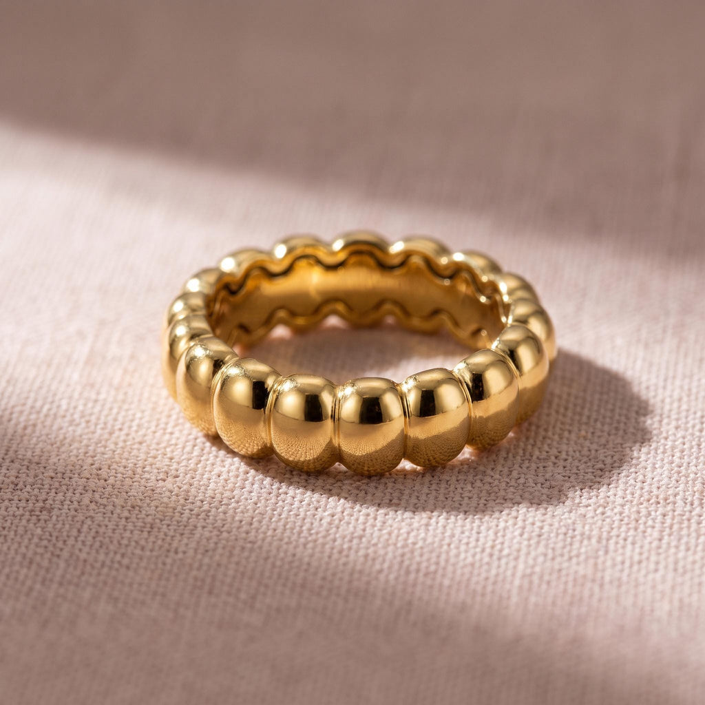 Chunky Bubble Ring – 6.2mm in solid gold, view 2