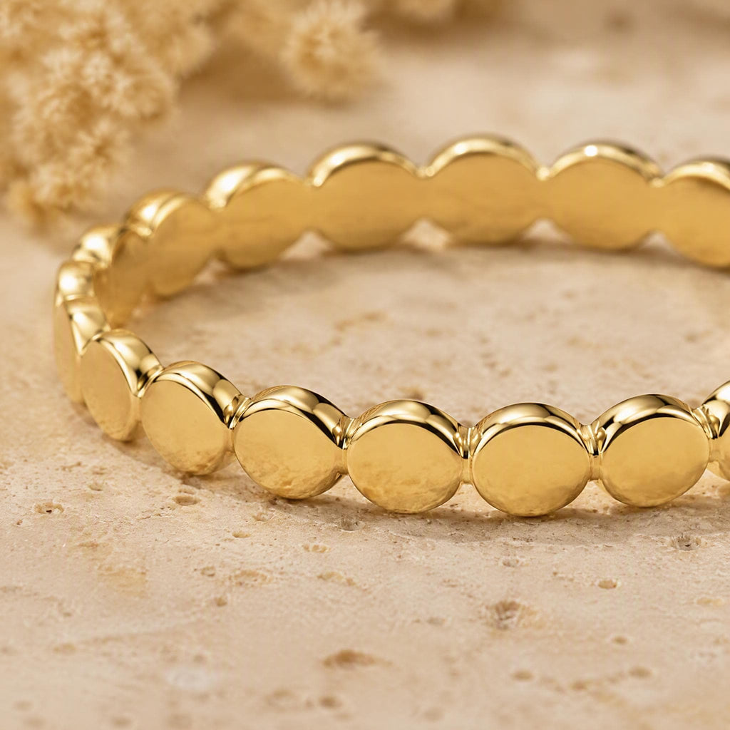 Gold Disc Stacking Band – 2.3mm in solid gold, view 6