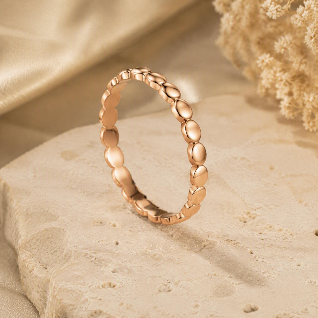 Gold Disc Stacking Band – 2.3mm in solid gold, view 8