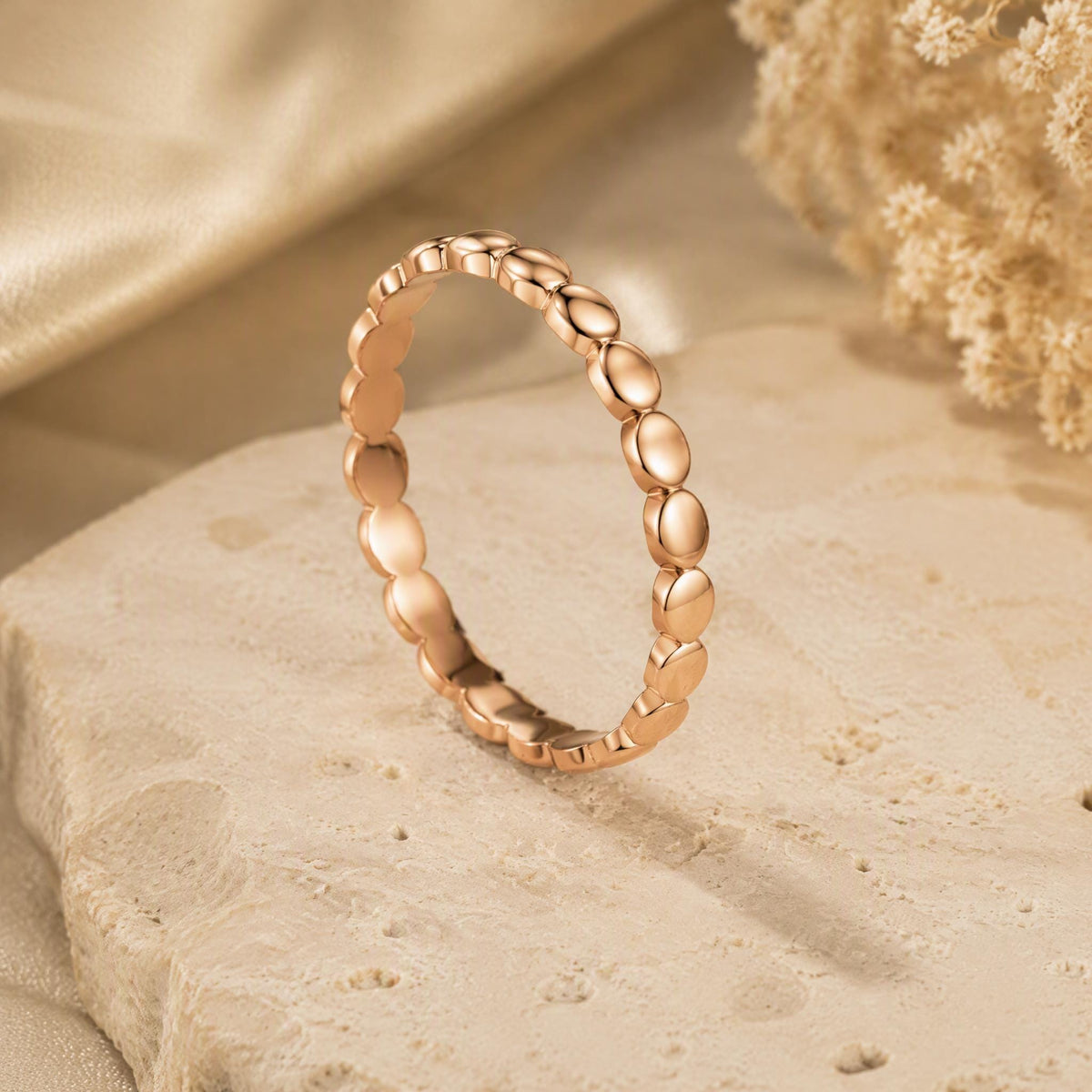 Gold Disc Stacking Band – 2.3mm in solid gold, view 8