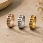 Oval Cutout Wide Band Ring – 6.5mm in solid gold, view 3