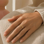 Curved Gold Wedding Band – 2mm Contour Ring in solid gold, view 3