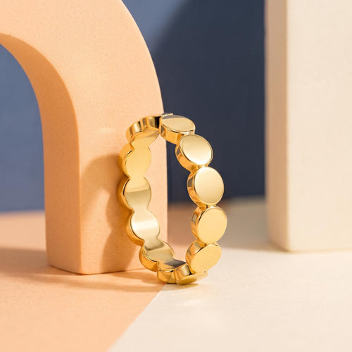 Bold Gold Disc Band – 3.6mm in solid gold