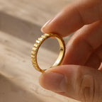 Notched Gold Stacking Band – 2mm in solid gold, view 5