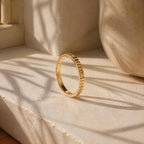 Notched Gold Stacking Band – 2mm in solid gold, view 6