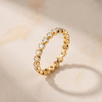 Bezel Lab-Grown Diamond Eternity Band – 2.2mm in solid gold