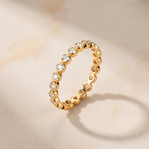 Bezel Lab-Grown Diamond Eternity Band – 2.2mm in solid gold