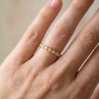 Bezel Lab-Grown Diamond Eternity Band – 2.2mm in solid gold, view 6