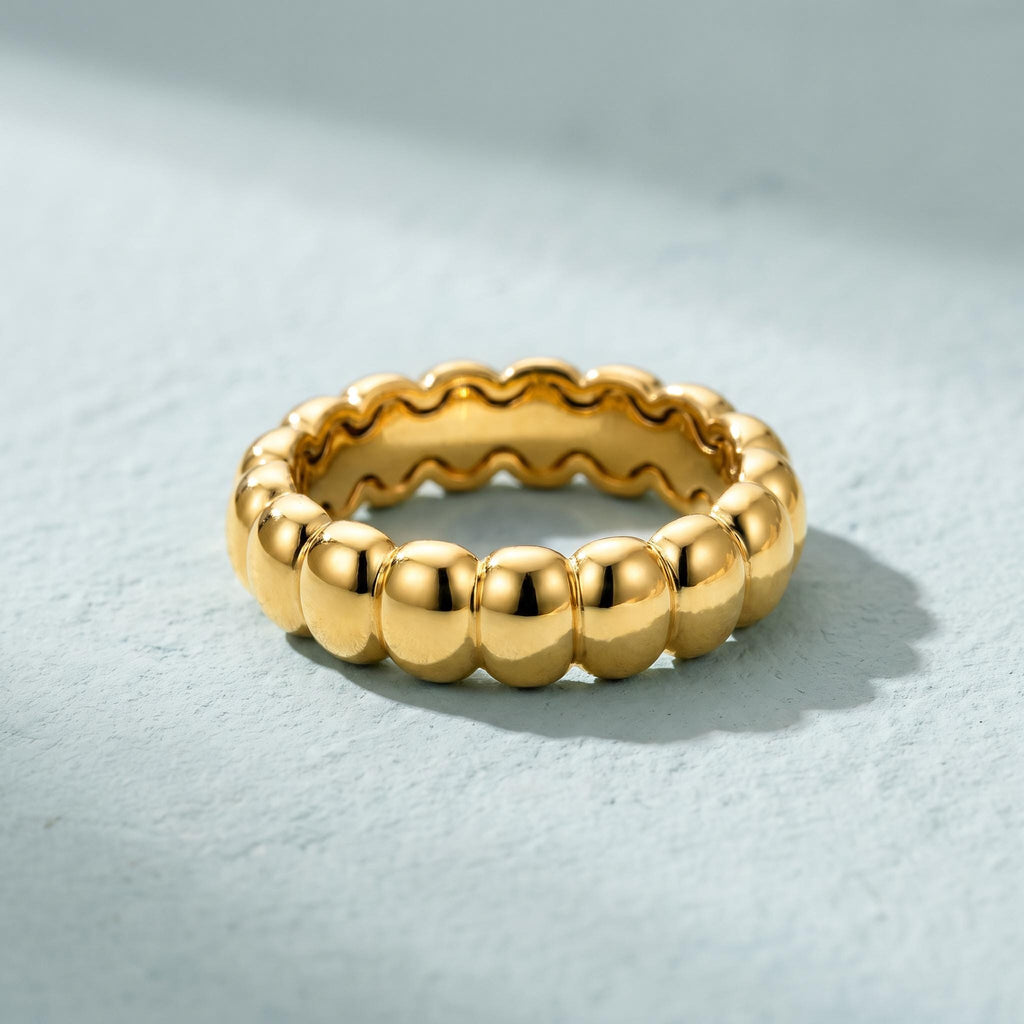 Chunky Bubble Ring – 6.2mm in solid gold, view 4