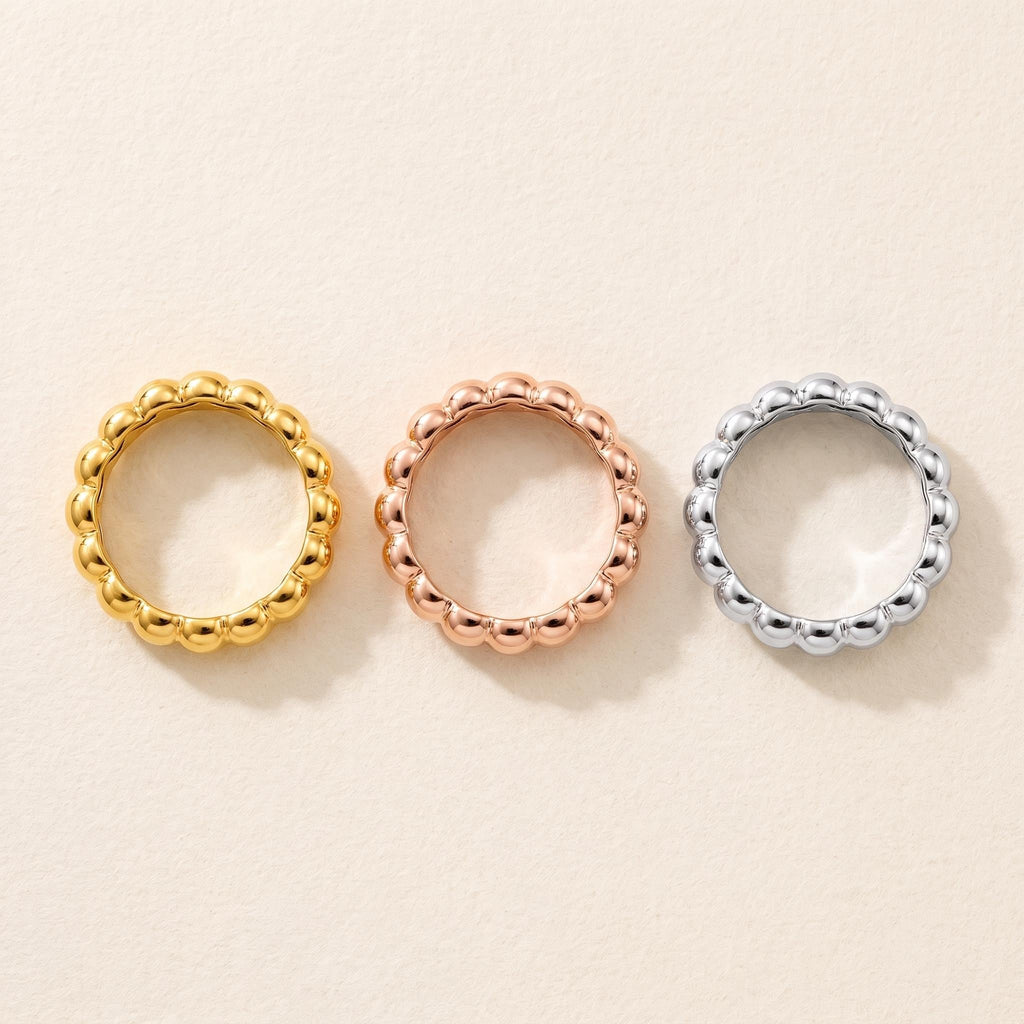 Chunky Bubble Ring – 6.2mm in solid gold, view 3