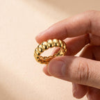 Chunky Bubble Ring – 6.2mm in solid gold, view 7